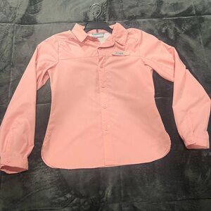 Columbia Pink Button Down Shirt Long Sleeve